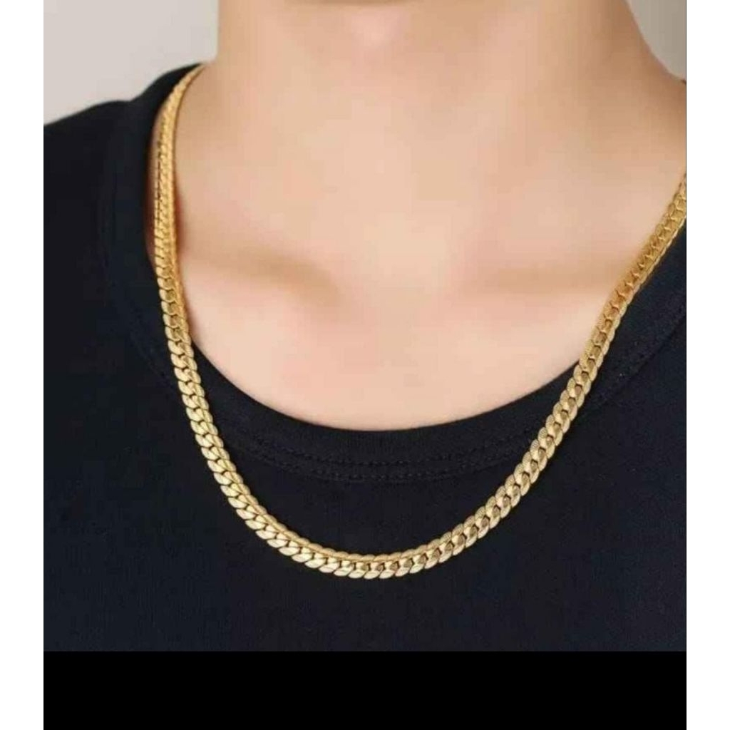 kalung titanium cowok panjang 50 cm