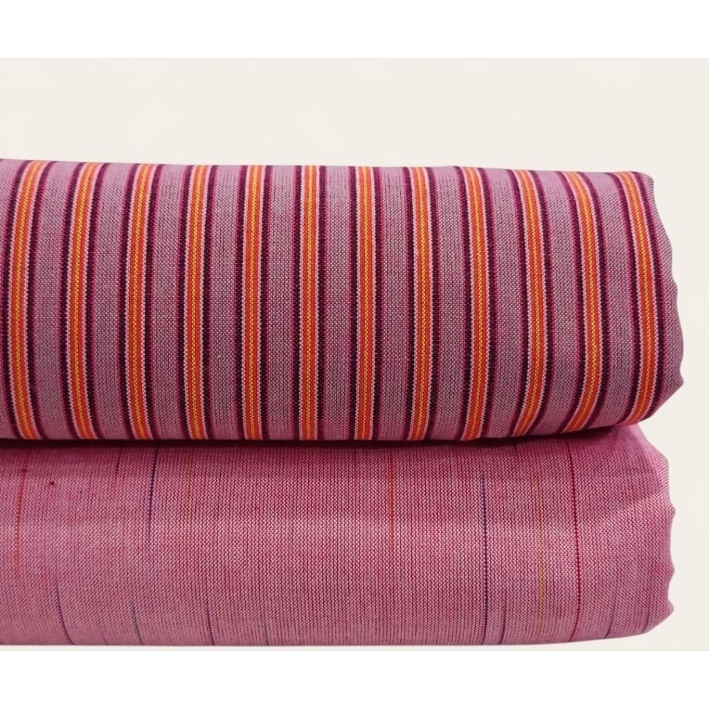 Kain Tenun Lurik Jogja Klaten Prasojo Klasik pink abu