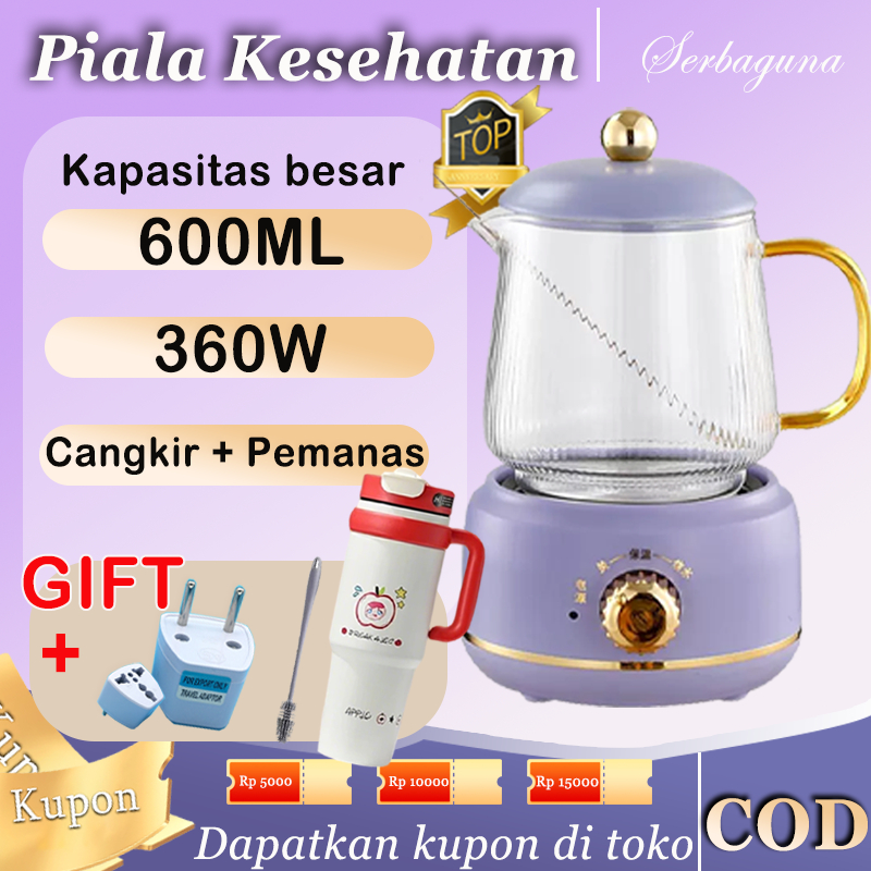 Teko Listrik Pemanas Air Kettle Low Watt Kecil 08 Tea Pot Termos Ketel Air Panas Mini Portable Cod