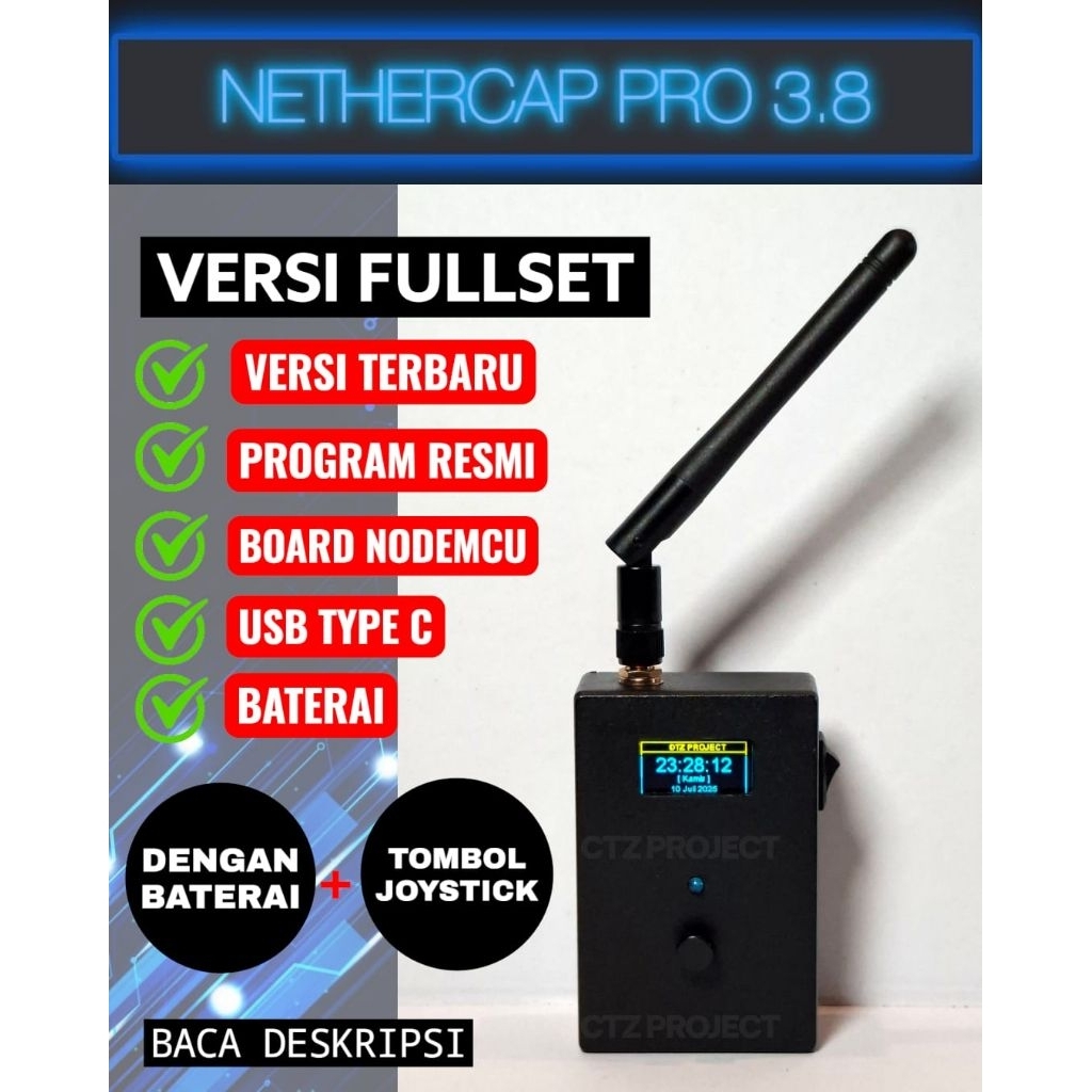 NETHERCAP PRO TERBARU V 3.8.3 ORIGINAL, Evil Twin, Deauther, Password wifi, Alat padsword wifi, Wemo