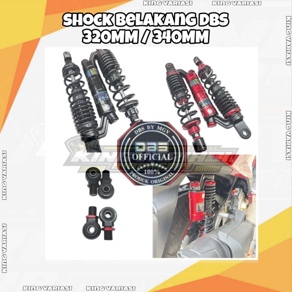 SHOCK / SKOK BELAKANG VARIASI DBS GP SERIES TABUNG ATAS GAS 320MM / 340MM NMAX PCX ADV SEMUA SUPRA R