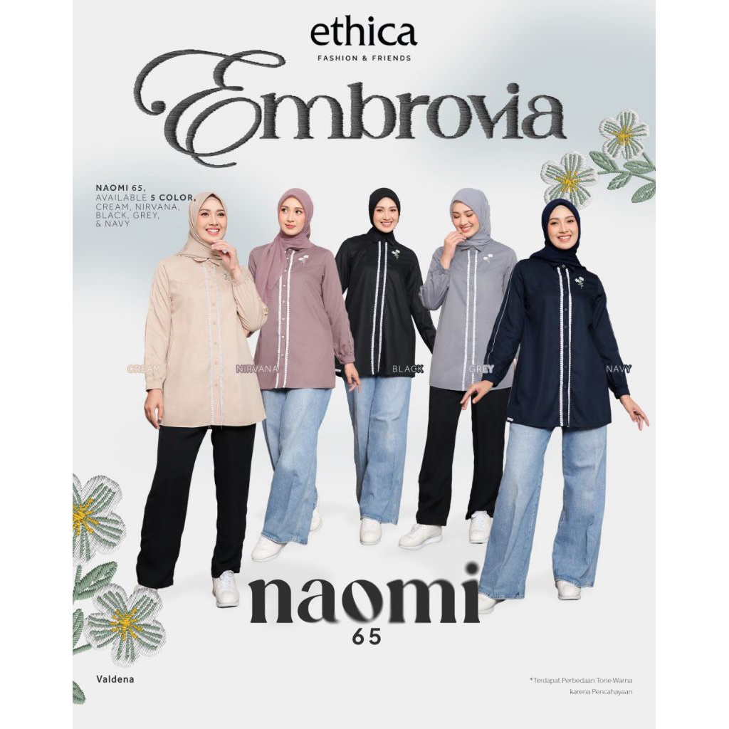 Ethica Naomi 65 Embrovia Atasan Kemeja Tunik