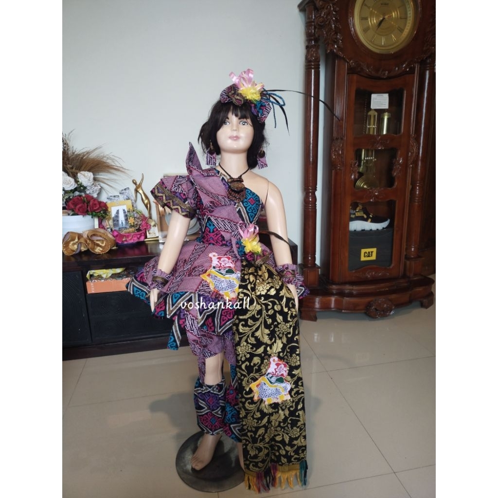 Dress  anak casual batik etnik Bagong Nusantara wastra banowati
