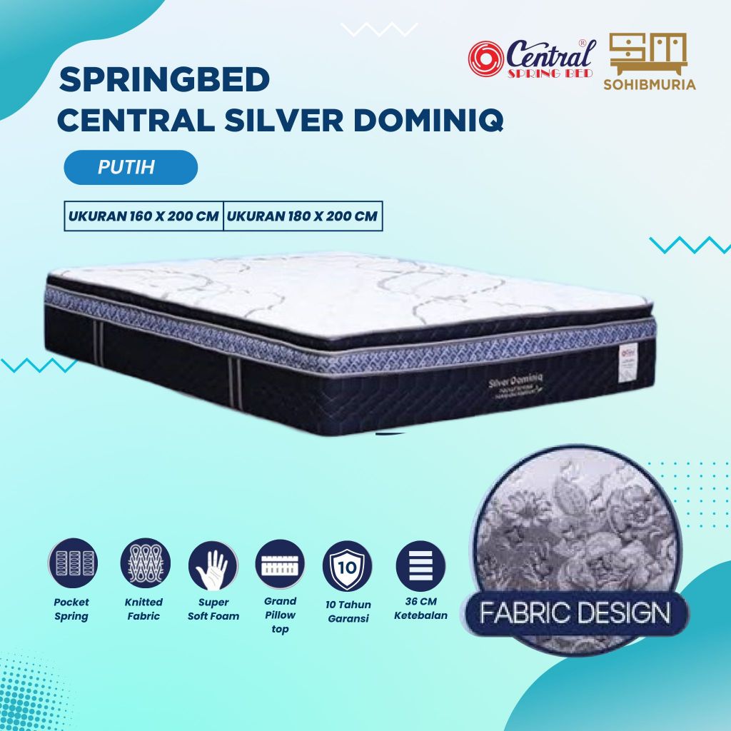 Springbed Central Silver Dominiq