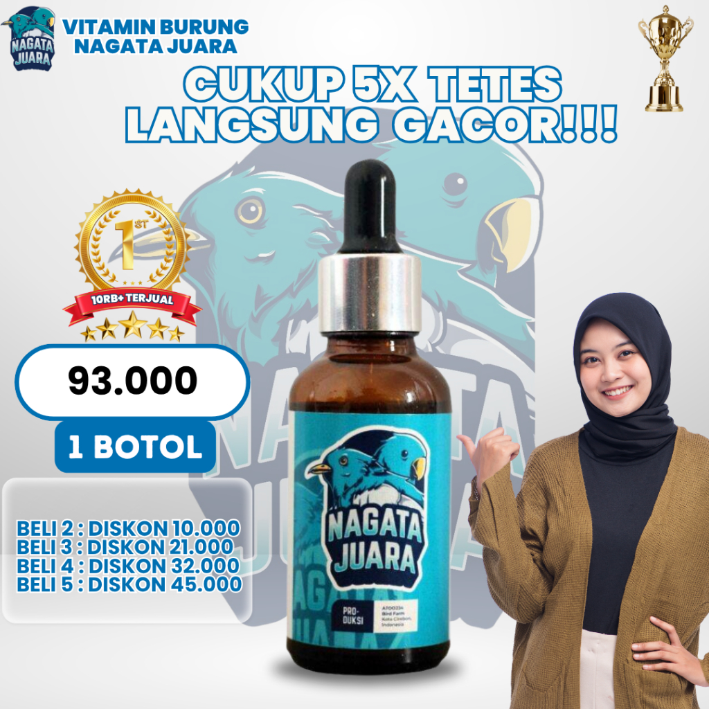NAGATA JUARA | Vitamin Burung Nagata Juara Buat Burung Anda Gacor Full Isian Dengan Nagata Juara