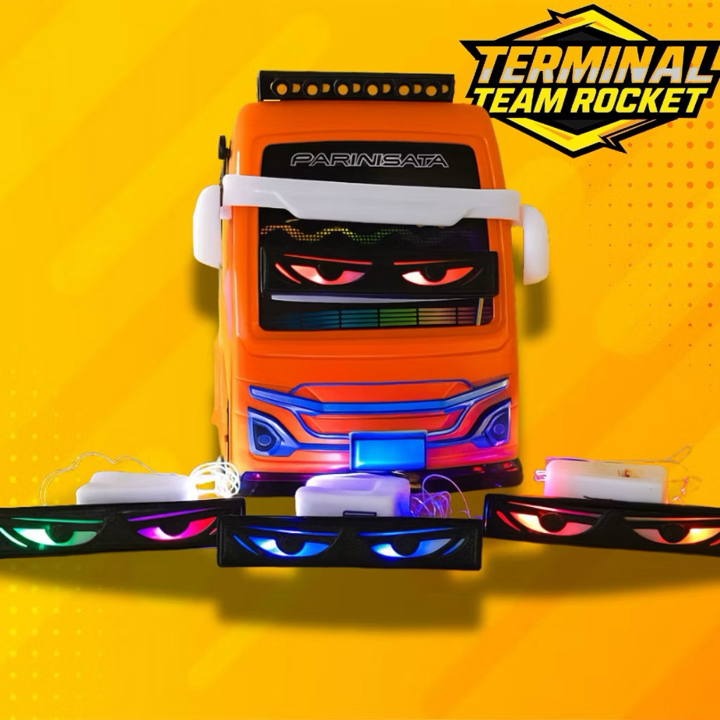 Strobo Lampu Hias Bus Miniatur RKC | Mata Strobo Menyala Karakter Bus RKC