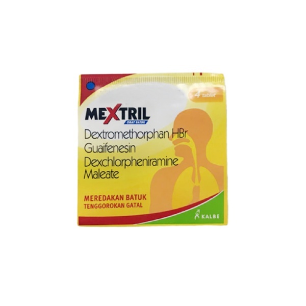 MEXTRIL Obat Batuk Gatal Tenggorokan Strip 4 Tablet
