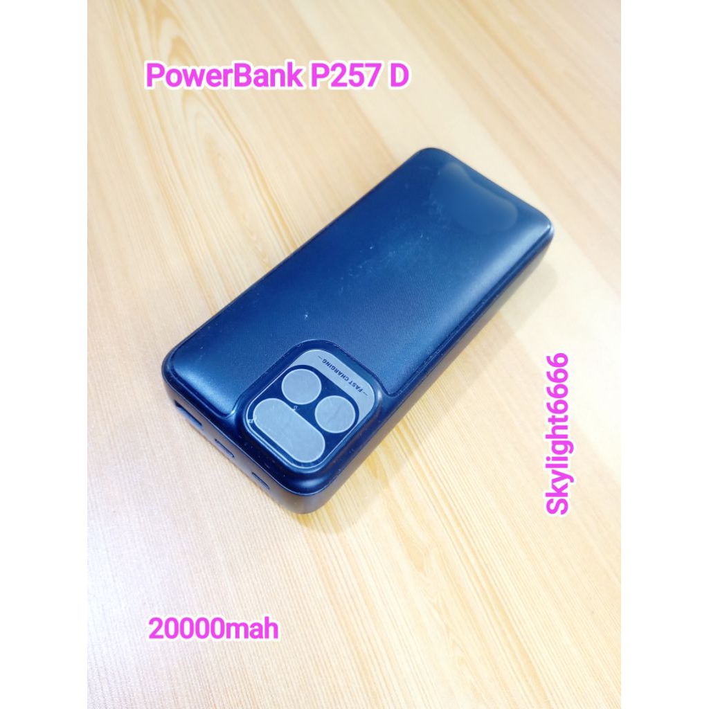 PowerBank P257 D 20000mah Returan/Rusak
