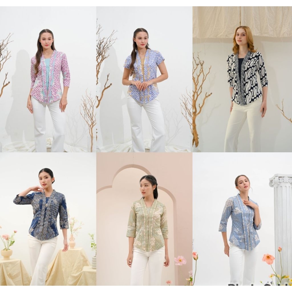 ATASAN BATIK WANITA ELEGAN MODERN KERJA/ 071