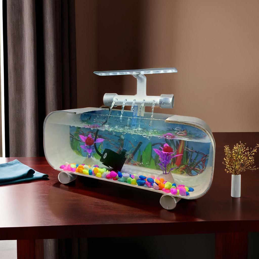 1 Set lengkap Aquarium Mini / Aquarium Akrillik / Akuarium Minimalis Fullset