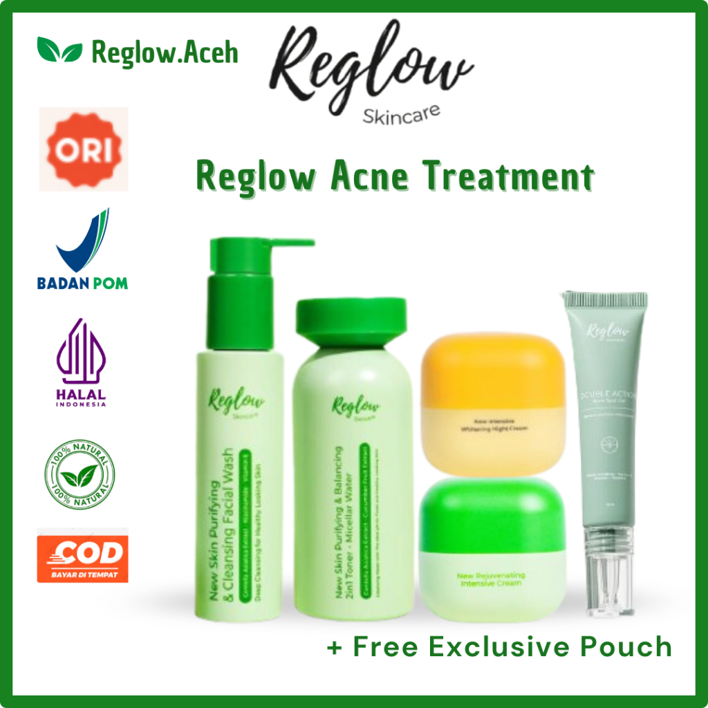 Reglow Acne Skin Treatment Reglow by Dr Shindy Skincare Acne Spot Gel Reglow Facial Wash Reglow Tone