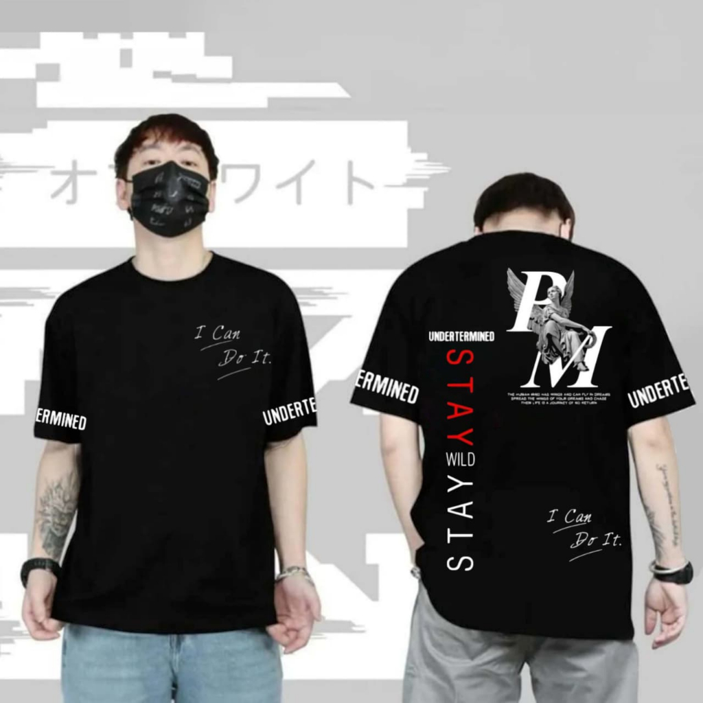 BAJU KAOS DISTRO T-SHIRT STAYWILD/KAOS BERMOTIF PATUNG LIBERTY/ATASAN KEKINIAN PRIA DISTRO LENGAN PE