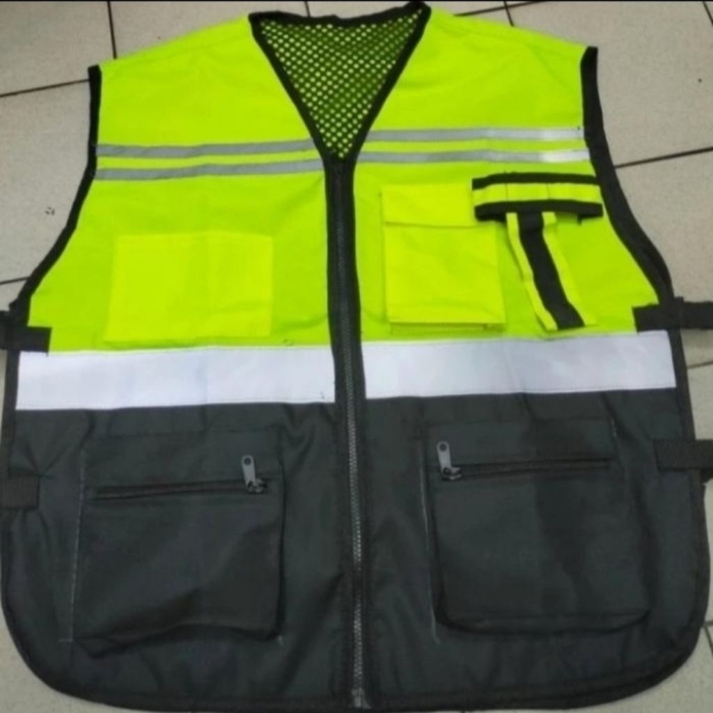 Rompi Safety / Rompi Taslan / Rompi  Safety Warna Hijau