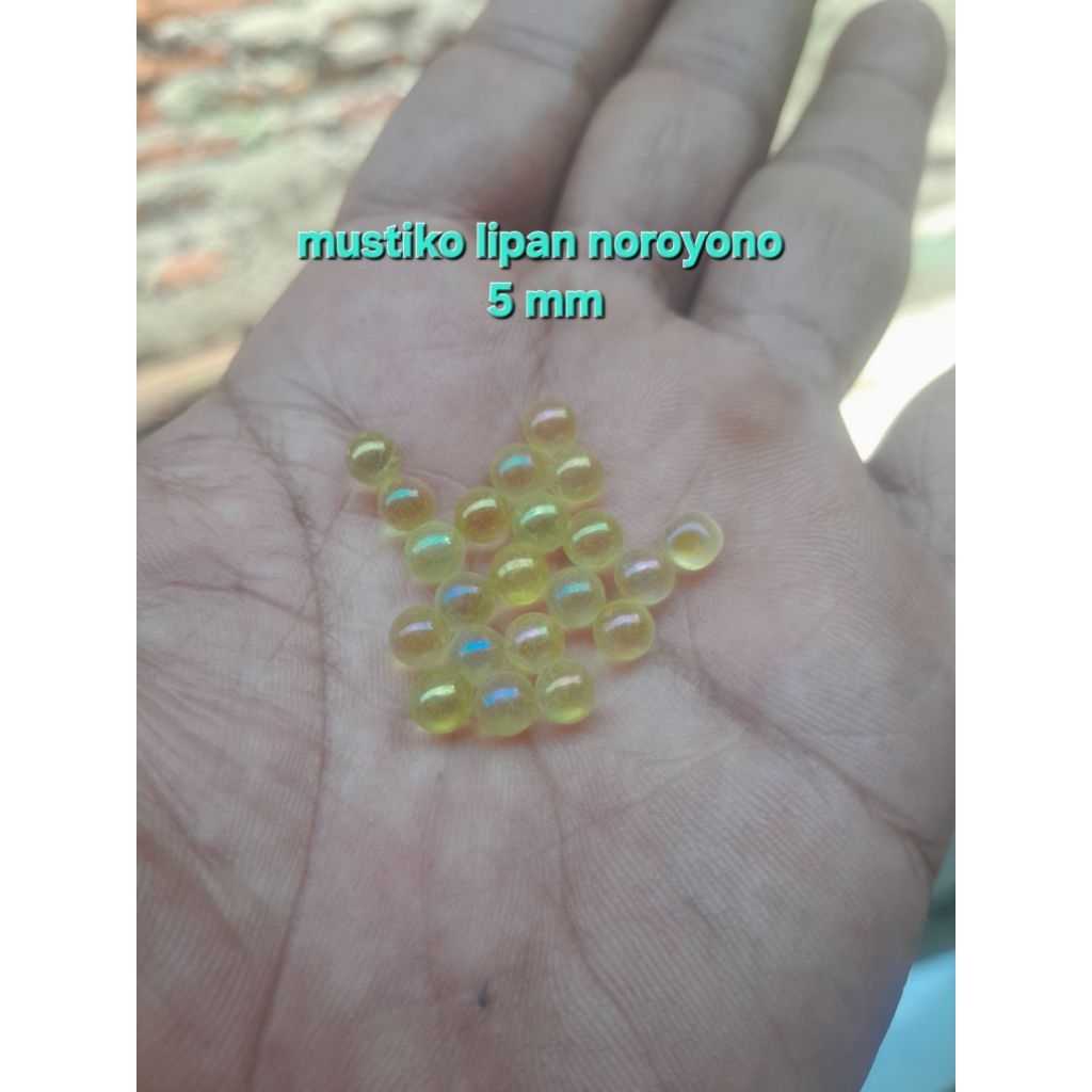 20 pcs (1 kodi ) batu akik bulat mini kalimaya koneng noroyono