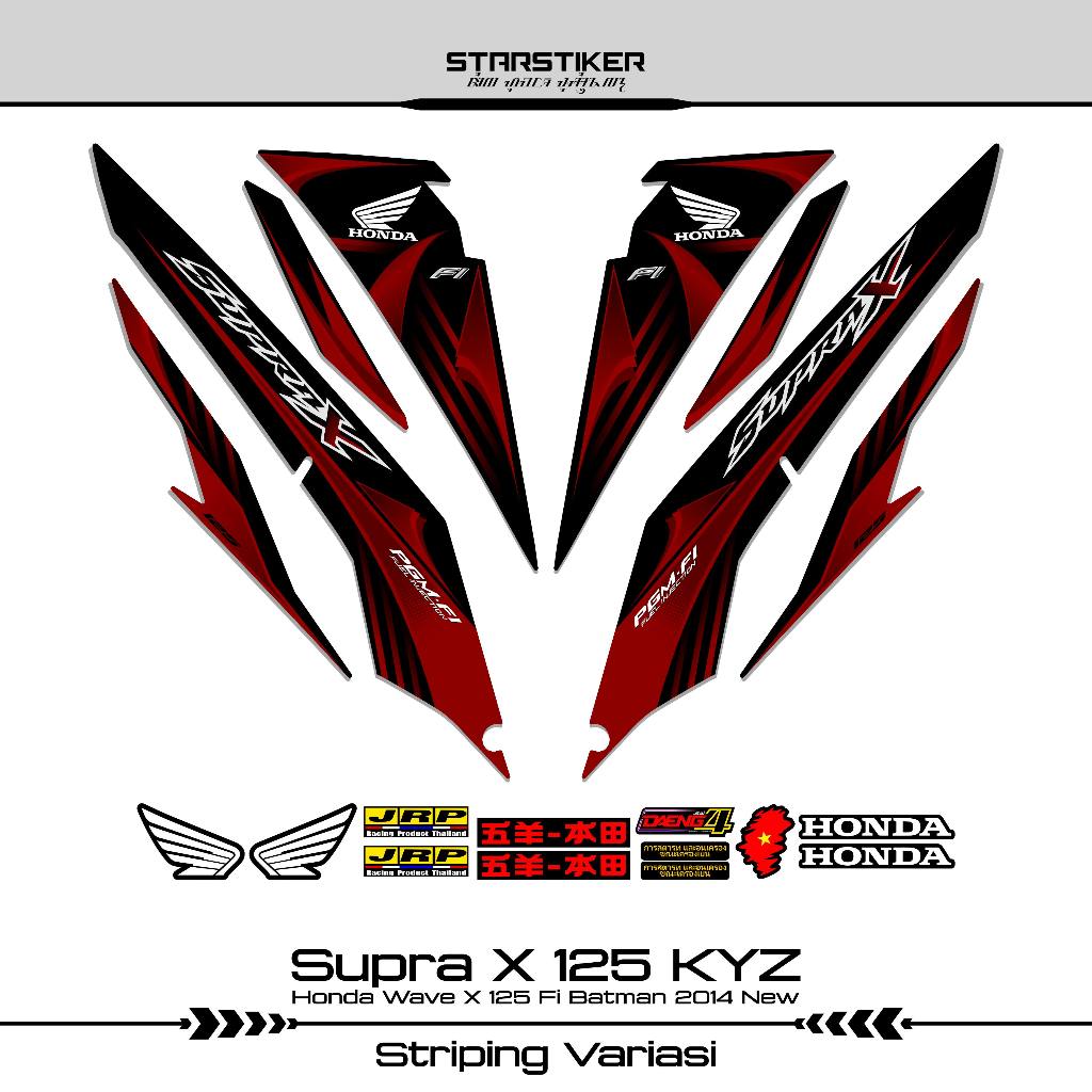 STRIPING SUPRA X 125 FI K136 STIKER STICKER HONDA SUPRA KYZ NEW FI 2014 2018 ORI PRINTING WAVE 125R