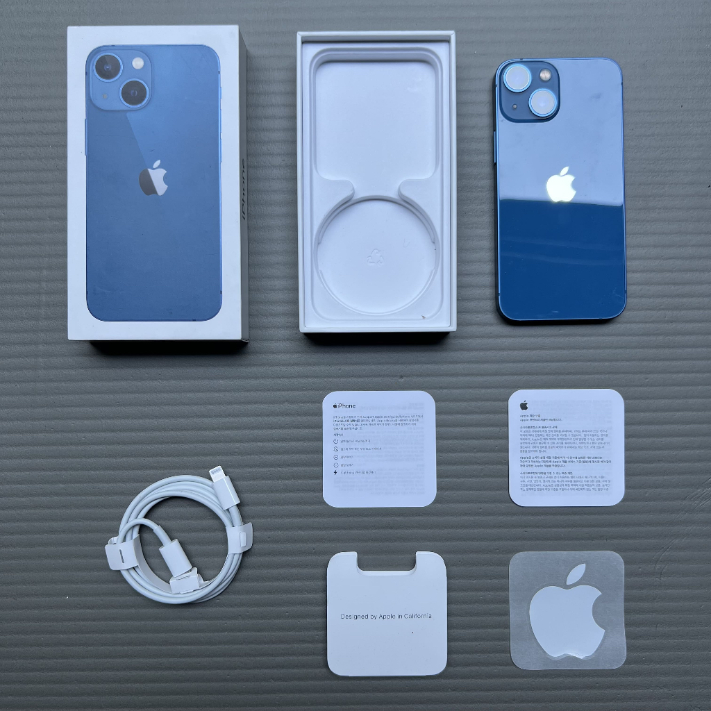 iphone 13 mini blue 128 gb. IMEI terdaftar beacukai sinyal permanen setara iBox