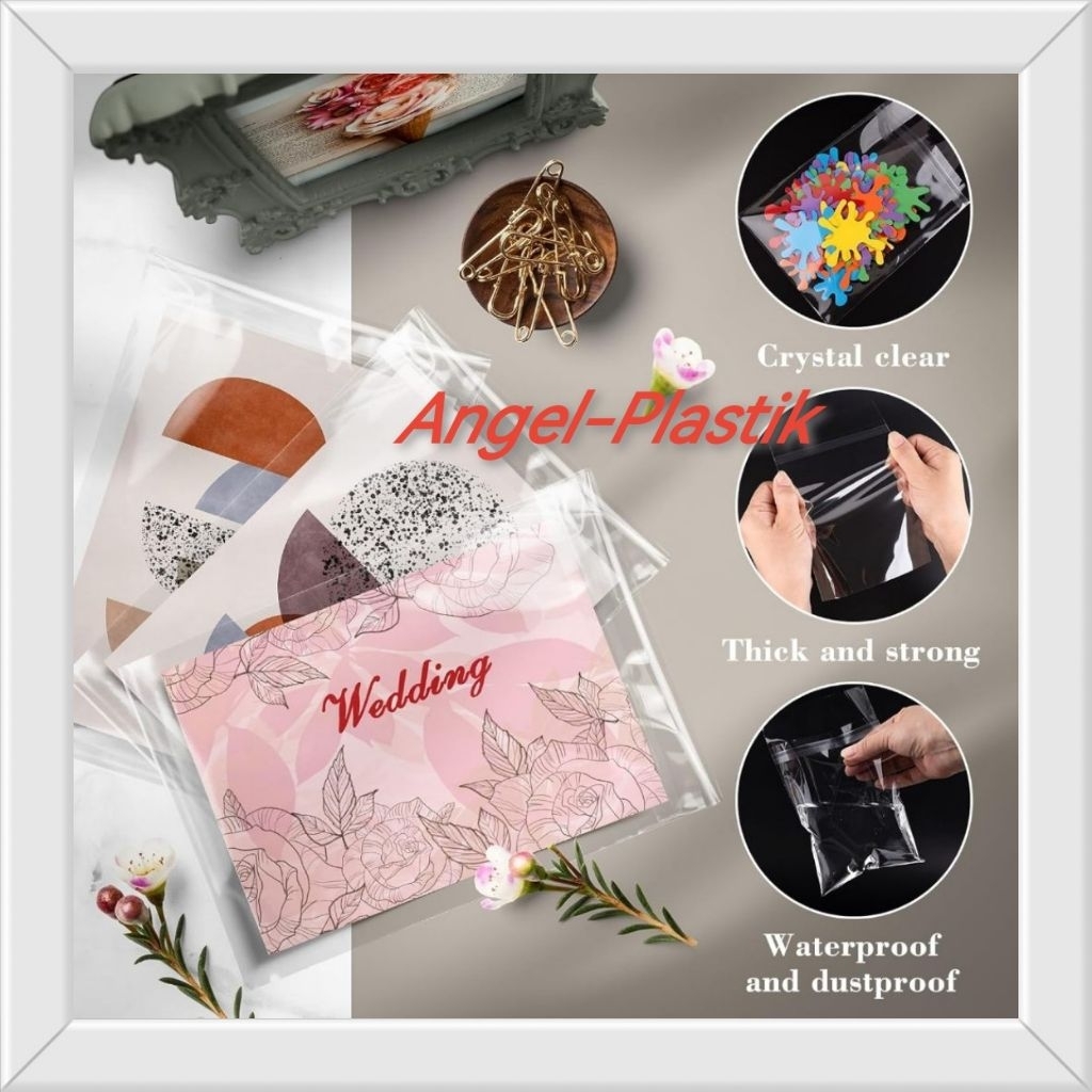 PLASTIK OPP LEM SENDOK UK 9x25cm OPP LEM GARPU UK 9X25 CM OPP LEM UNDANGAN UK 9X25CM