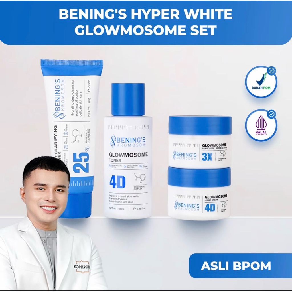 [NEW] BENING’S KROMOSOM HYPER WHITE GLOMOSOME I SUPER WHITENING I MENCERAHKAN BY DR OKY PRATAMA