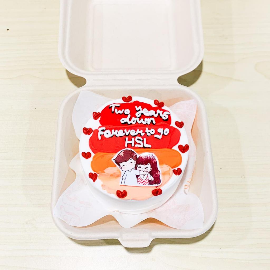 Mini Cake/Korean cake/Kue Ultah Mini Cake/Kue Korean Love Romantis/Kue Birthday Jakarta