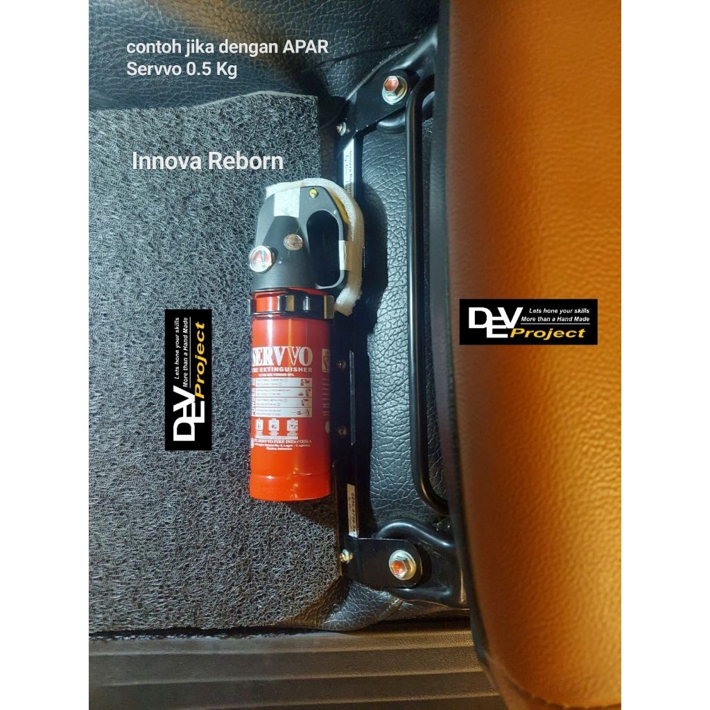 Bracket / Dudukan APAR di Kaki Jok Mobil Toyota Innova Reborn