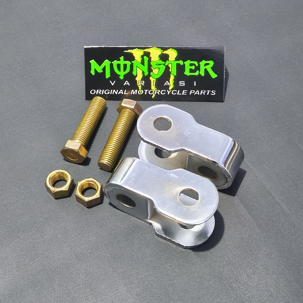 PENINGGI SHOCK BELAKANG BEBEK BESI CHROME