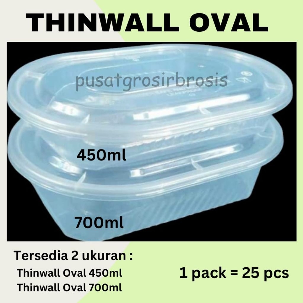 Thinwall Klir oval