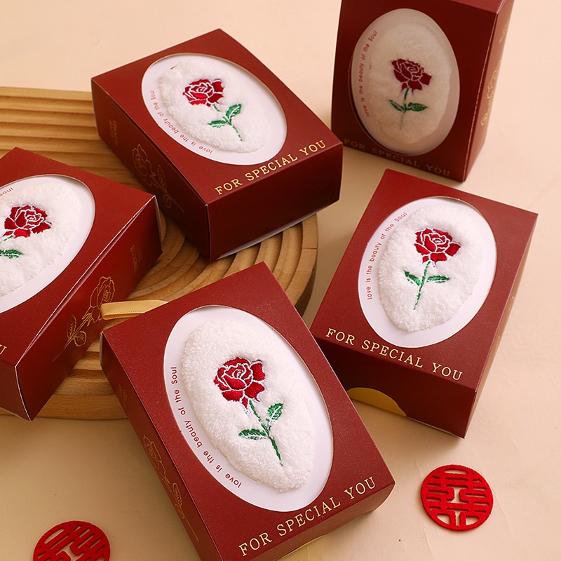 [BISA REQ NAMA] Handuk Mini Bordir Tulip - Souvenir Pernikahan / Bridesmaid Gift / Hadiah Kecil Aest