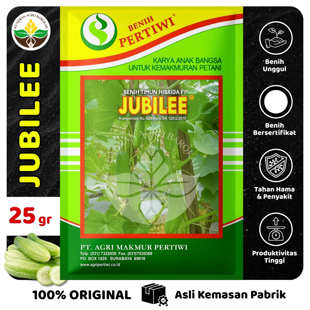 Benih Timun JUBILEE 25 gr Pertiwi