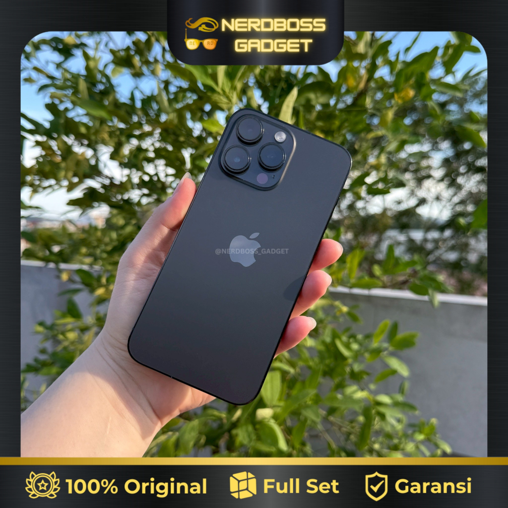 APPLE IPHONE 14 PRO MAX SPACE BLACK 256GB ORIGINAL MULUS FULLSET MURAH