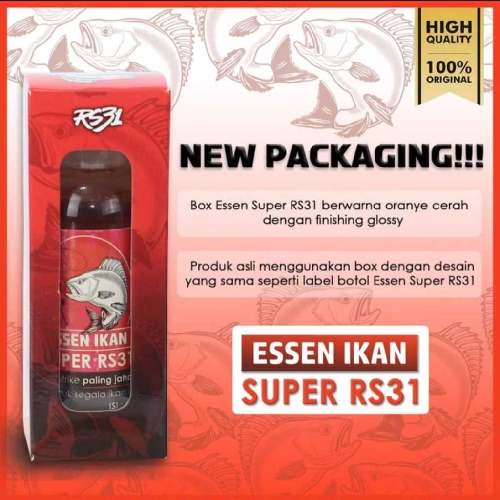 Essen Pancing RS31 Super Strike – Aroma Wangi Gurih Ampuh untuk Ikan Mas, Lele, Tombro, Nila, Patin 