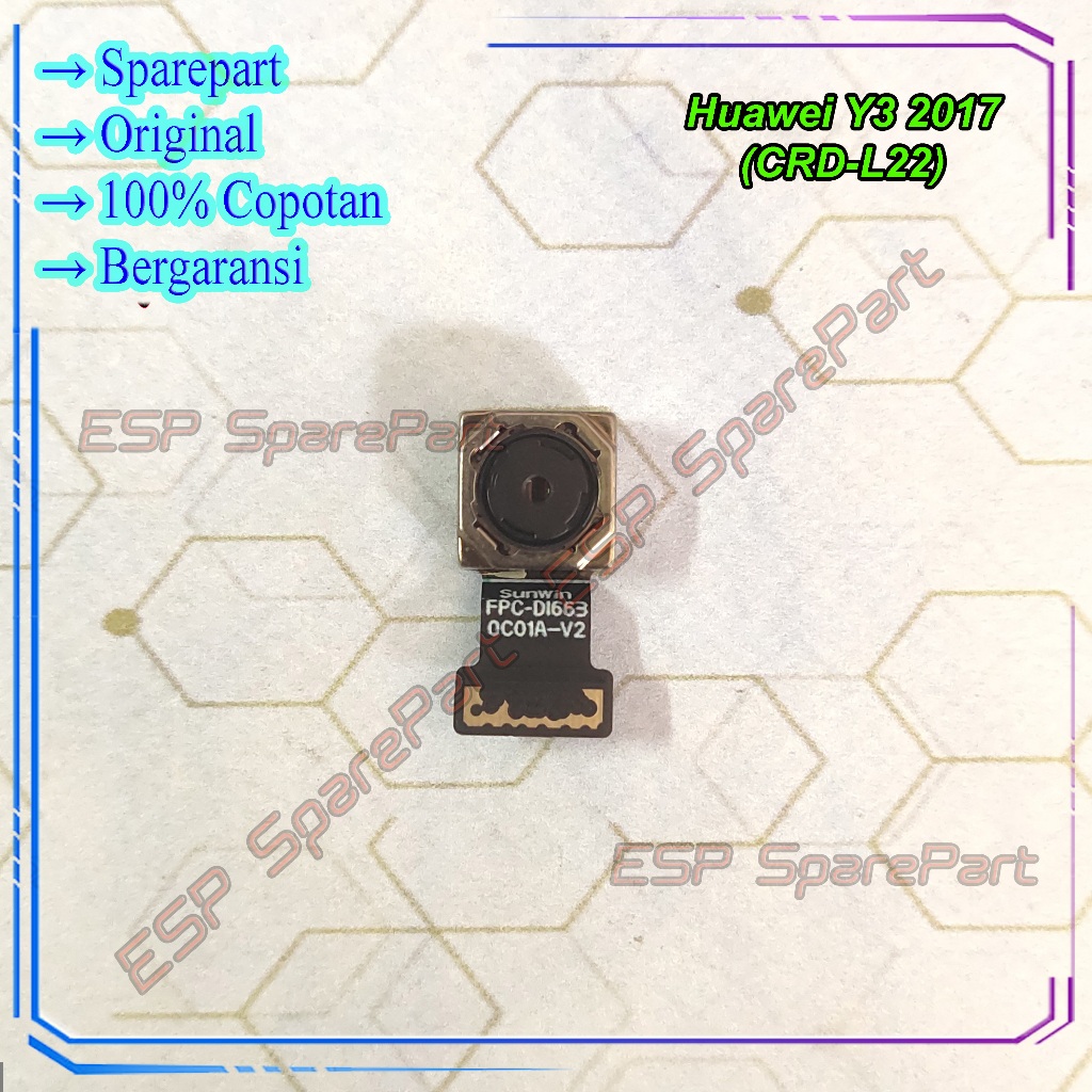 Kamera Huawei Y3 2017 - CRD-L22 Belakang / Camera Big Copotan