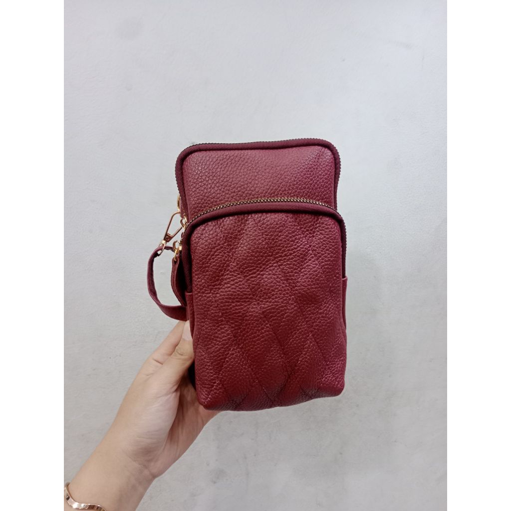 slingbag mini tas hp selempang kulit sapi asli tas lucu cantik murah tas mini kecil