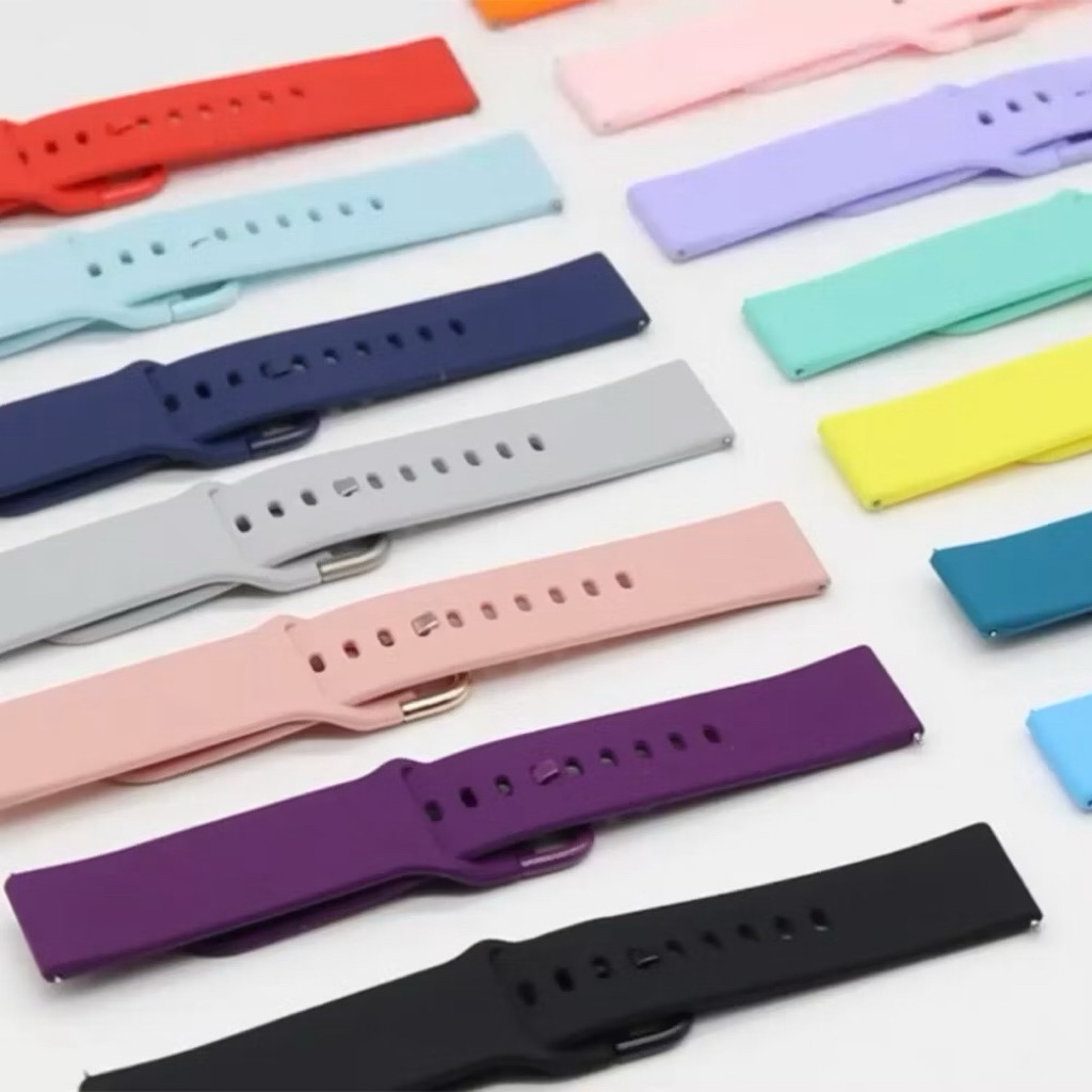 RZNS Universal Silicone Strap 20mm / 22mm For Samsung Galaxy Watch FE 7 6 5 4/ Redmi Watch 5 Active/