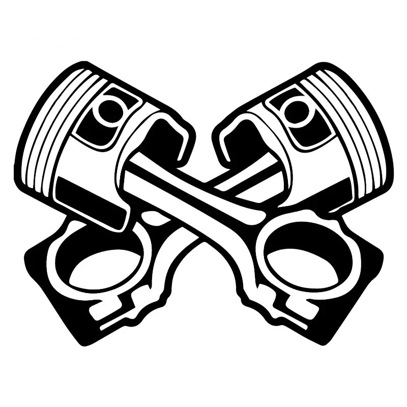 Stiker Mobil Pola Mesin Piston Stiker Motor Aksesoris Perlengkapan Kendaraan Produk Bergaya, Tabir S