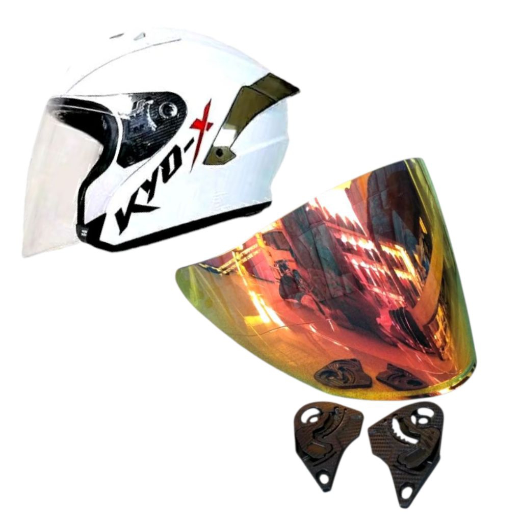 (TM05) Kaca Helm JPN KYO-X free Rachet Flat Visor JPN Kyo JPN KYOSHI allvarian