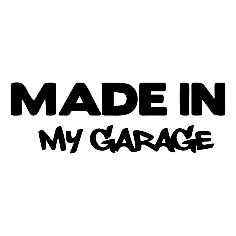 17,8*5,9CM DIBUAT DI GARASI SAYA Stiker Mobil Lucu Styling Mobil Stiker Mobil Styling Motor Tubuh Ke