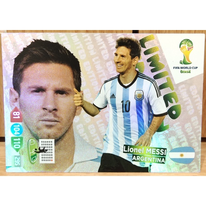 Kartu bola - Lionel Messi Argentina World cup 2014 Brazil