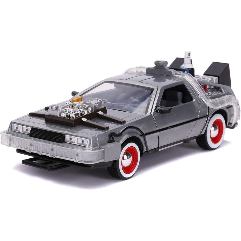 Jada Back to The Future Part III 1:24 Time Machine Die-cast Car Light Up Feature, Toys for Kids and 
