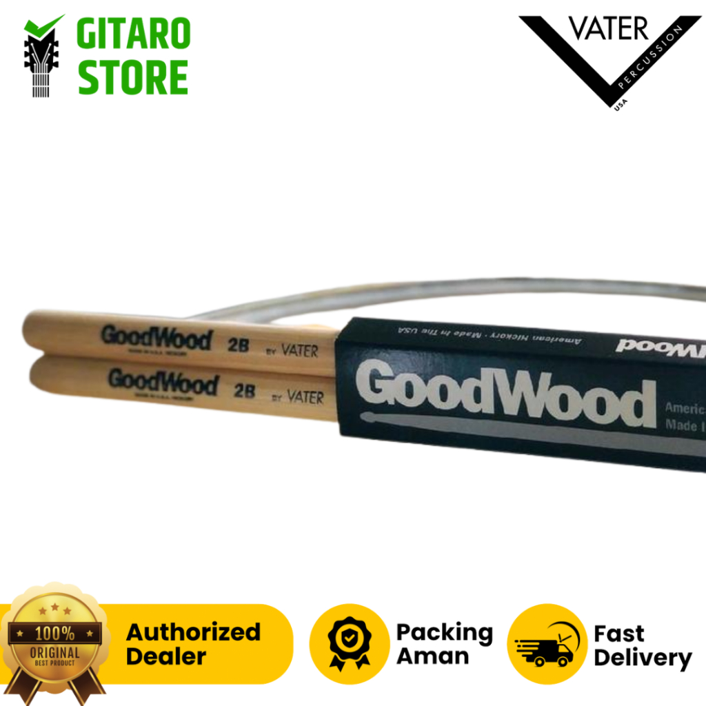 Stick Drum Goodwood by Vater GW2B 2B Drumsticks Wood Tip