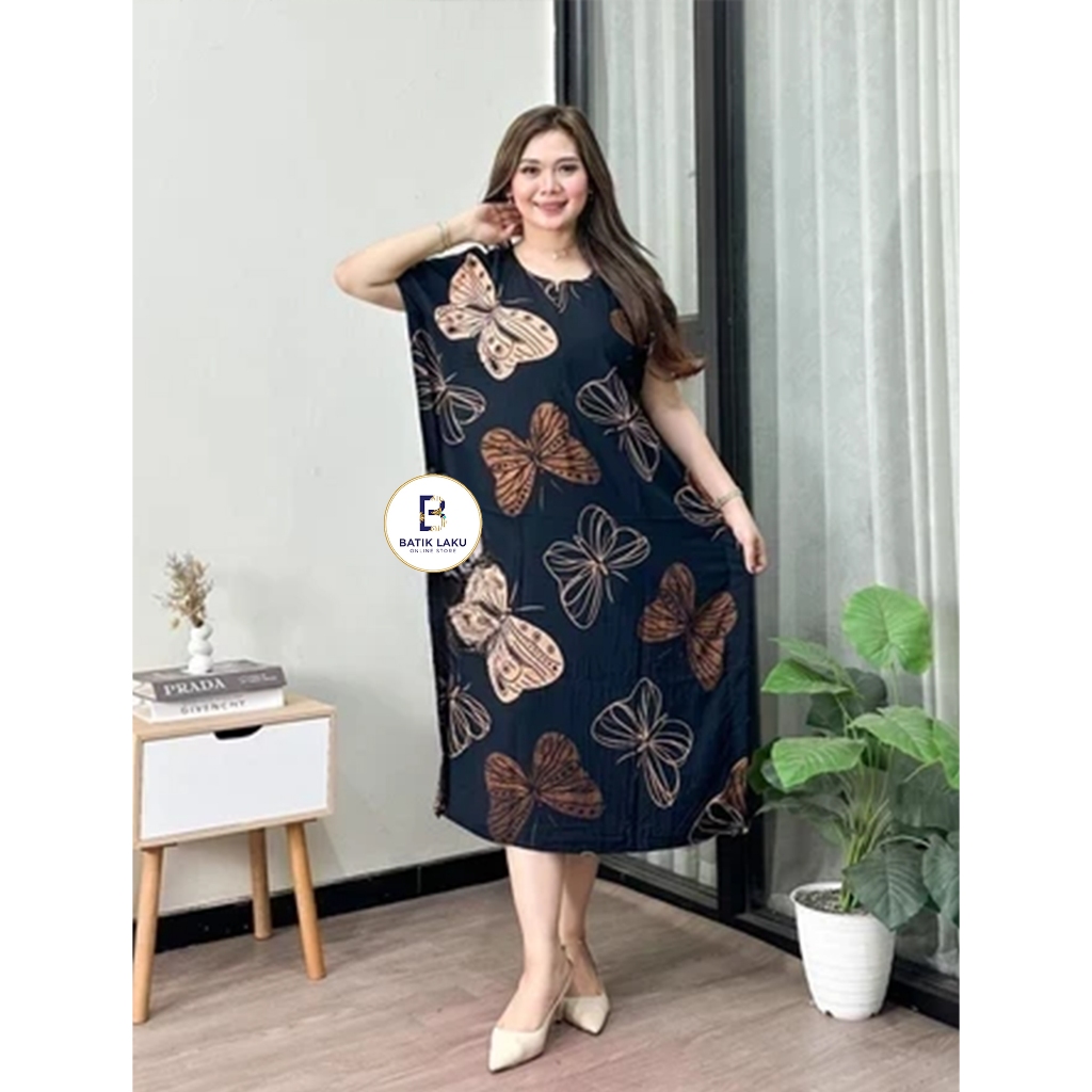 Daster Lowo Kupu Kupu_Daster Rayon_Batik Premium_Daster Untuk Busui Nyaman Adem Tebal_Daster Asli Pe