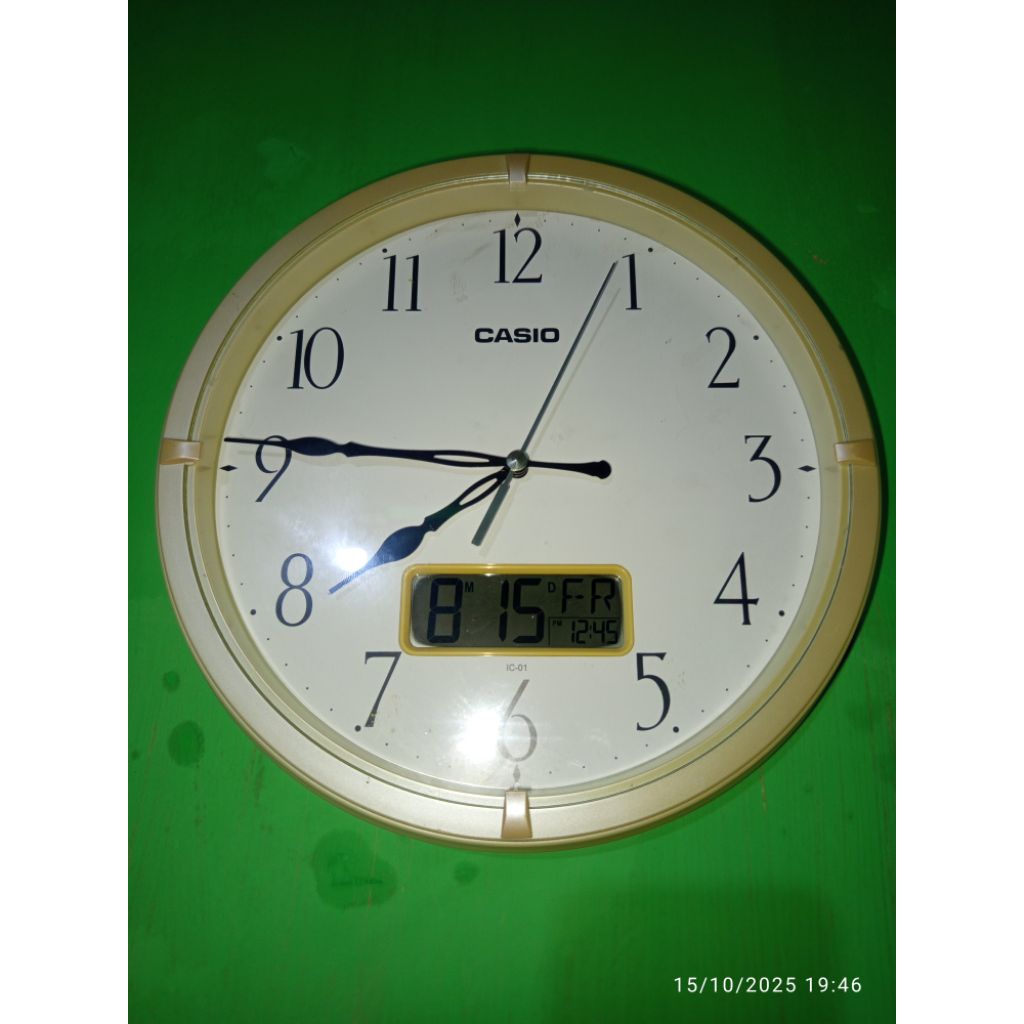 jam dinding analog casio ic-01 bekas