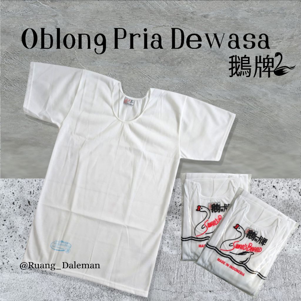 Kaos Oblong Pria Putih Polos bahan tebal ,singlet polos putih