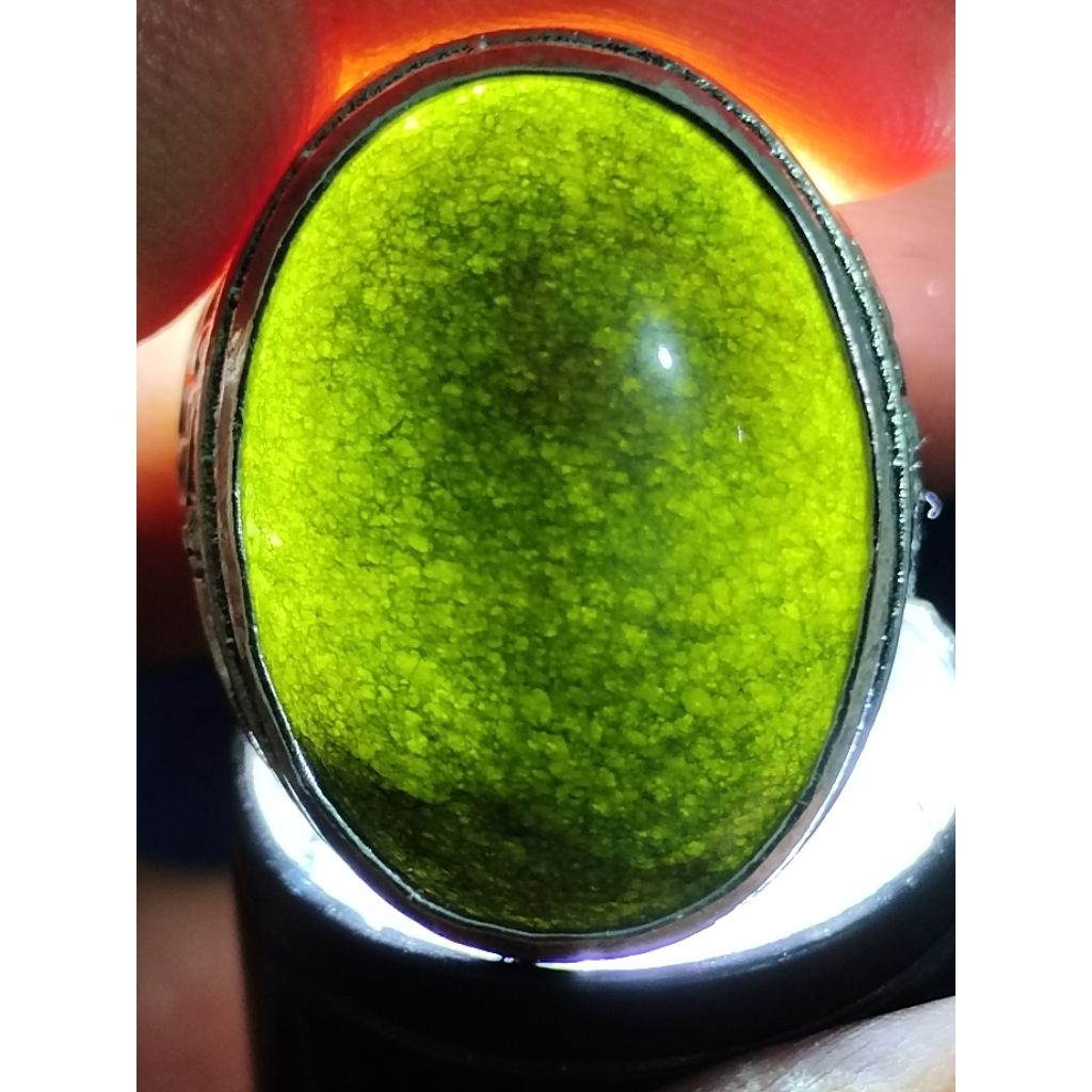 Natural Garut Moss Agate Crystal / Batu Badar Lumut Garut Kristal, IJO CINCAU