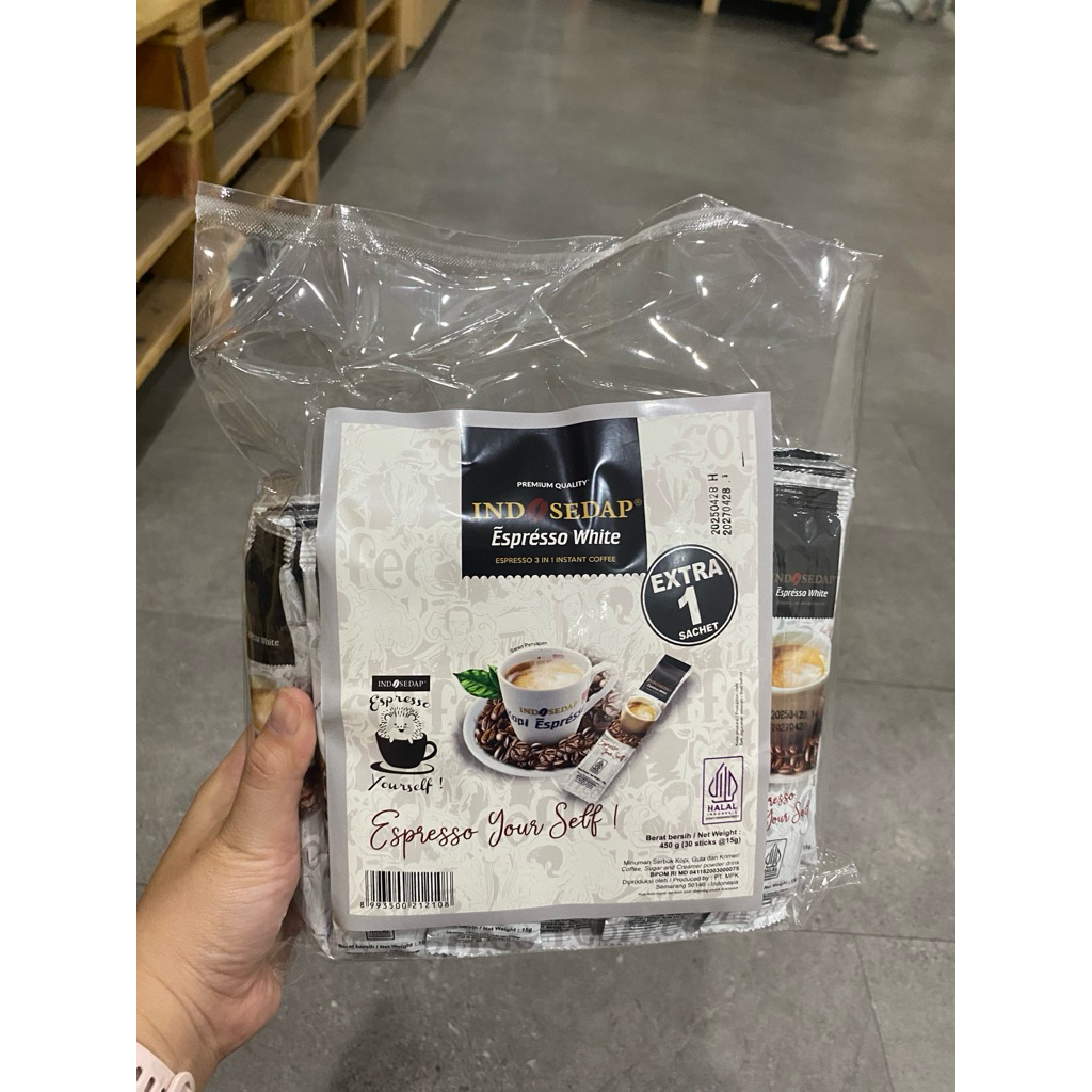 Indosedap Espresso Kemasan bag isi 30 sachet bonus 1 sachet