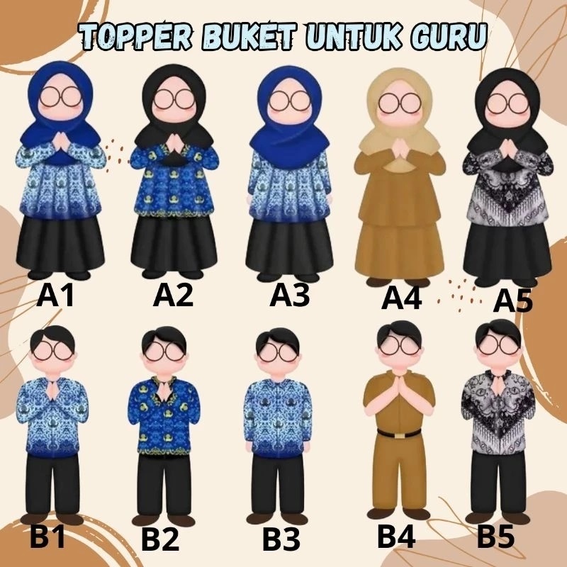 TOPPER BUKET GURU/ HIASAN BUKET UNTUK HARI GURU
