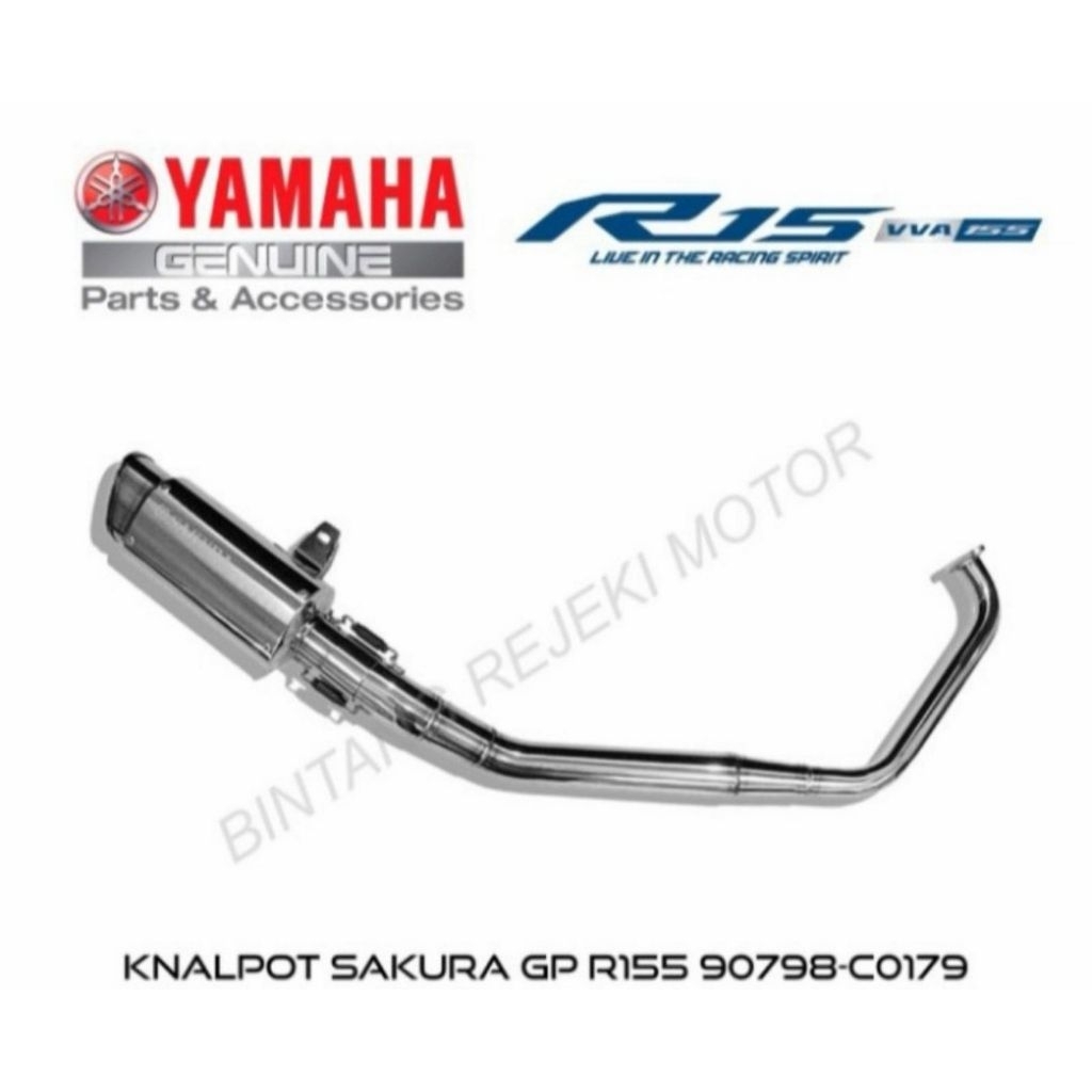 KNALPOT SAKURA GP R15 VVA V3 V4 R15M CONNECTED ORIGINAL XSR MT15 MT 15 XSR