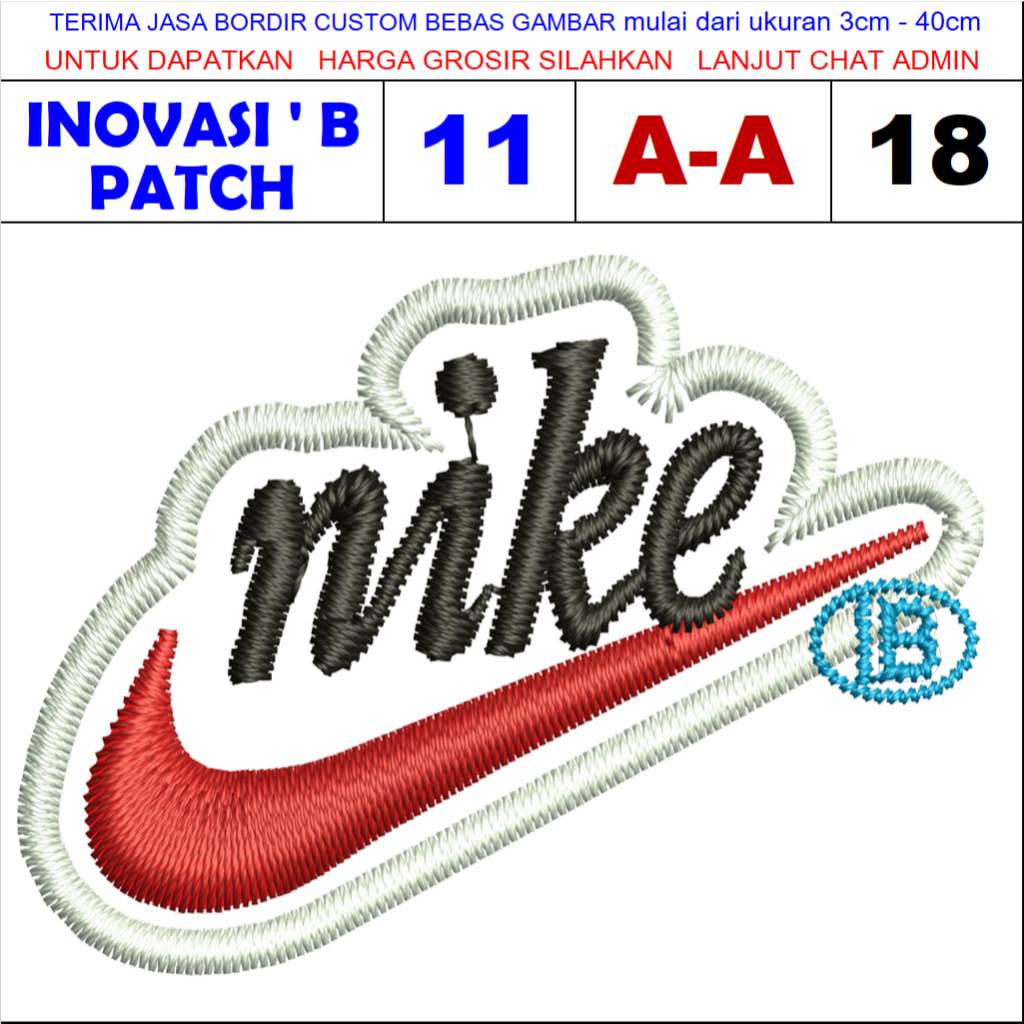 PATCH BORDIR LOGO BRAND/NIKE RED ( A-A18 )