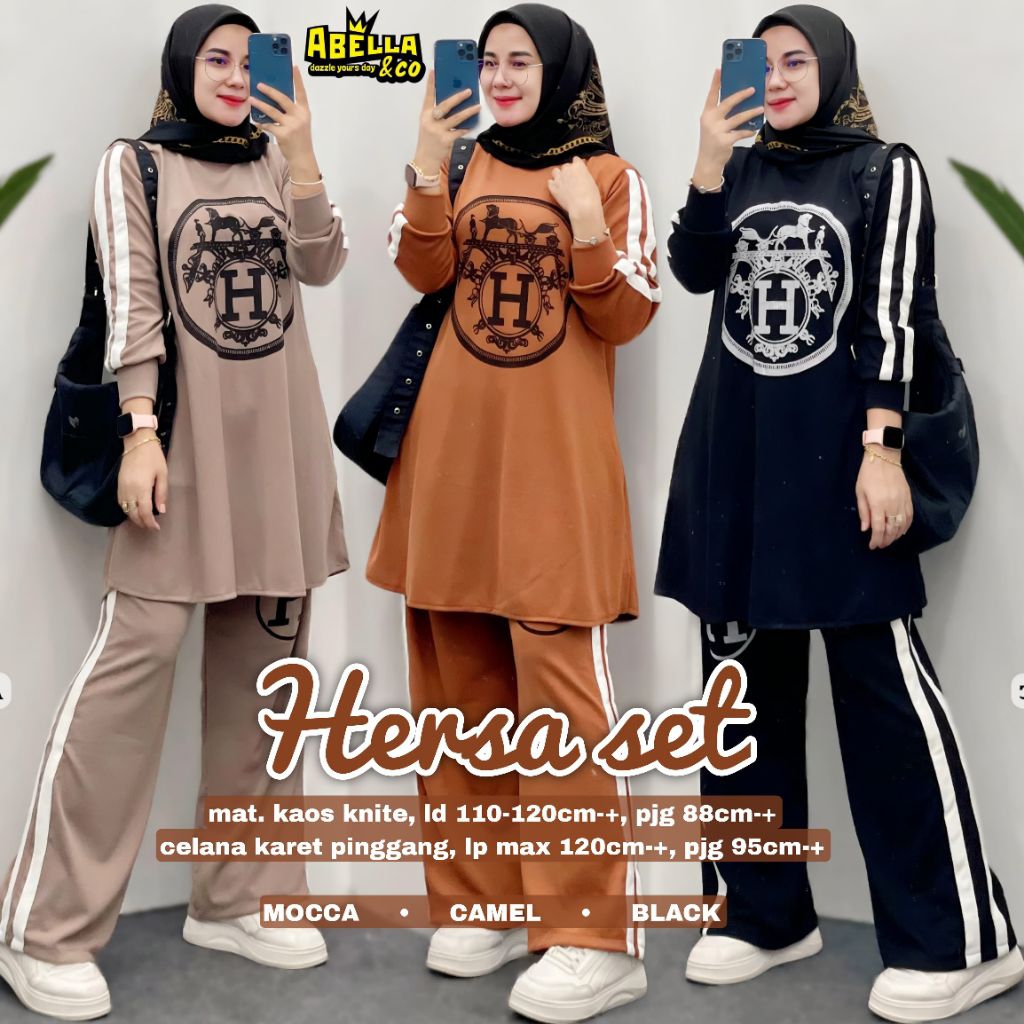 Set cel knit tunik Motif|Zeta set|Arum#13|Novieta|Hersa|