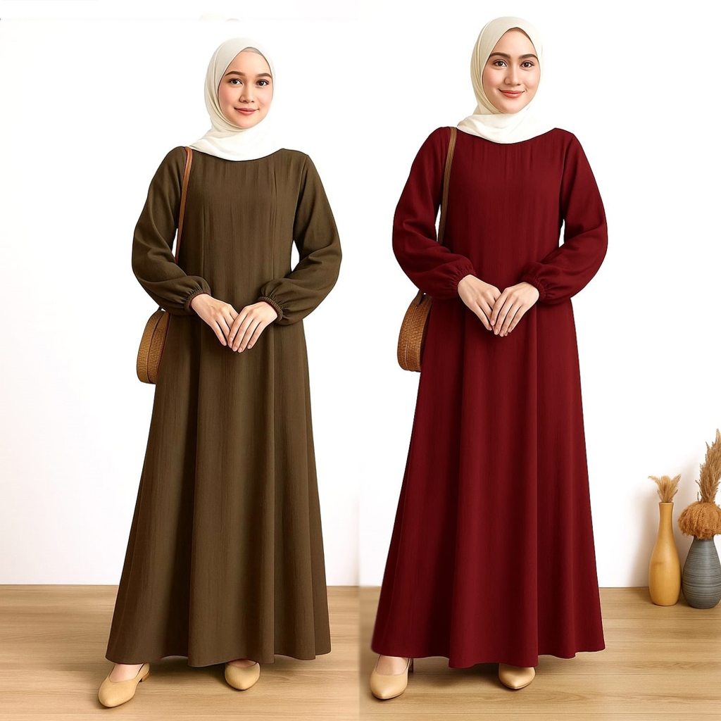 Gamiss Lebaran 2026 Model Terbaru Gamis Wanita 2026 Terbaru S M L Xl Xxl Gamos Anaya Mahogany Ghames