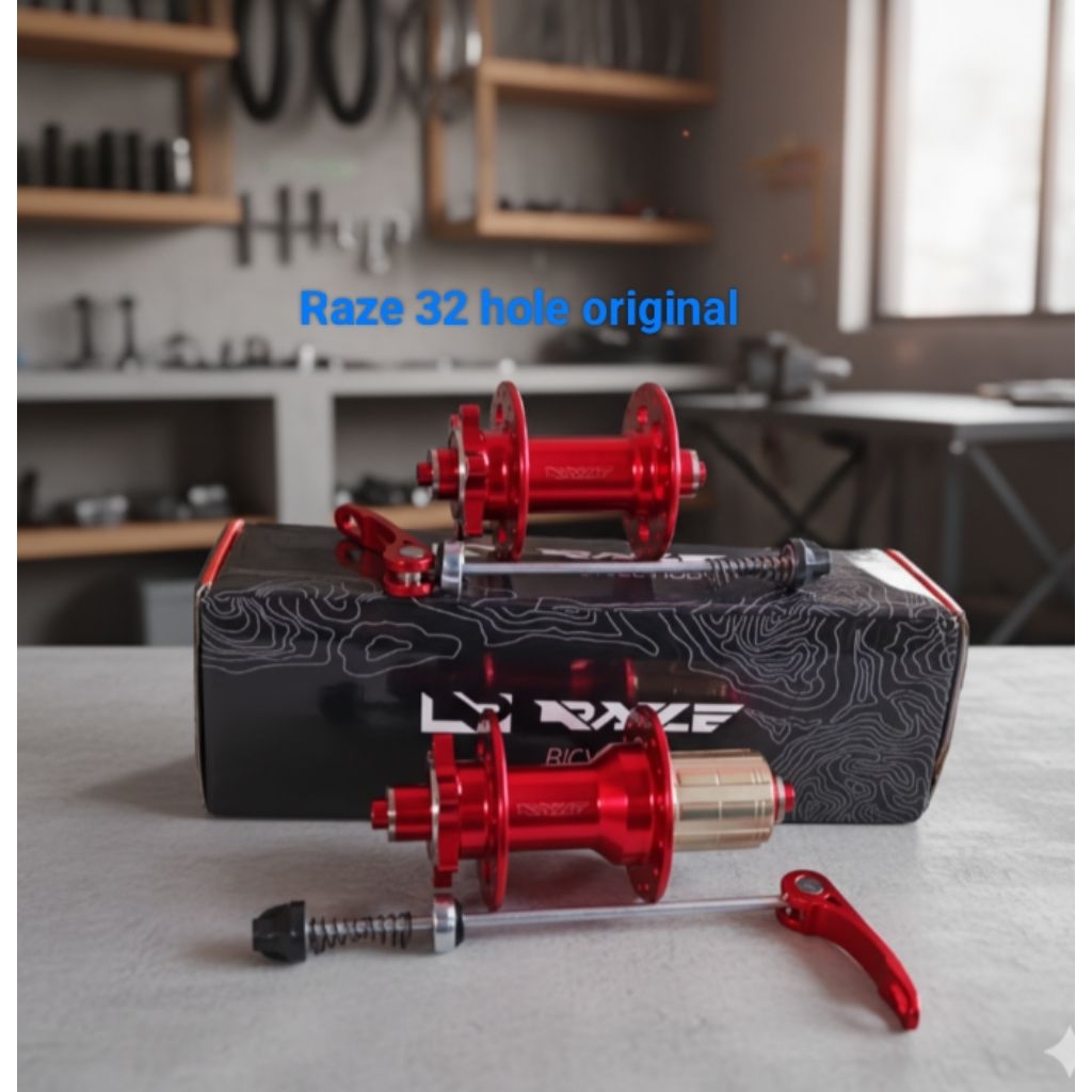 Bicycle Hubs RAZE Jangkrik 32 Hole 1 Pair Hub Jangkrik Sepeda MTB 32H Hubs Bicycle RAZE Original